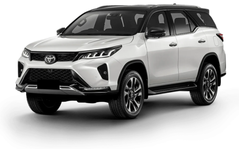 White Toyota Fortuner Legender from the Get Gaari fleet